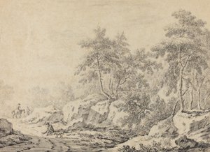 Viajeros en un Bosque Rocoso de Johann Christoph Dietzsch