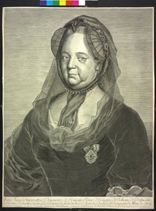 La emperatriz María Teresa (grabado) de Johann Christoph von Reinsperger
