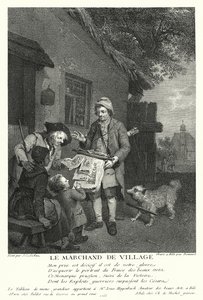 El comerciante del pueblo (grabado) de Johann Conrad Seekatz