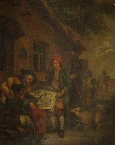 El vendedor de grabados del pueblo de Johann Conrad Seekatz