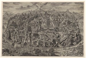 Mapa de Jerusalén a vista de pájaro con representaciones de la Pasión de Cristo de Johann Daniel Herz (I)
