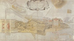 Plano del Parque Fredericiano de Sanssouci en Potsdam, 1772