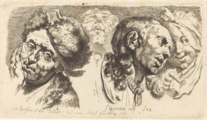 Cuatro cabezas de Johann Eleazar Schenau