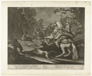 cacería de venados Europa (título sobre objeto)