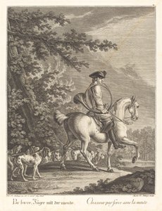 Cazador con una jauría de perros de Johann Elias Ridinger