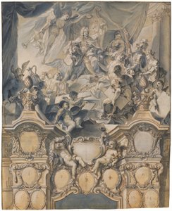 Las artes y poderes rinden homenaje al emperador Carlos VI de Johann Evangelist Holzer