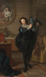 El señor Chatelain (?) disfrazado de Johann Friedrich August Tischbein