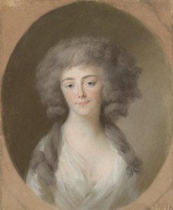 Louisa Isabella Alexandrina Augusta von Kirchberg (1772-1827). Esposa de Federico Guillermo, príncipe de Nassau-Weilburg, y cuñada de Augusta María Carolina de Nassau-Weilburg de Johann Friedrich August Tischbein