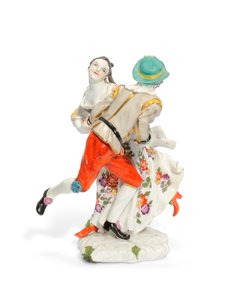 Grupo de bailarines tiroleses de Meissen, c.1740 de Johann Friedrich Eberlein