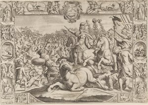 Alegoría sobre Urbano VIII, Papa (Maffeo Barberini 1623-1644) de Johann Friedrich Greuter