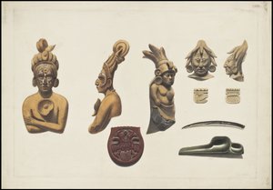 Colección de obras originales de Waldeck sobre Mesoamérica, Box 10 de 22 de Johann Friedrich Maximilian von Waldeck