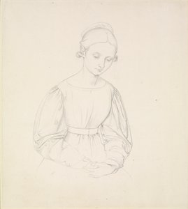 Retrato de la Esposa del Artista, Nina, c. 1830 de Johann Friedrich Overbeck