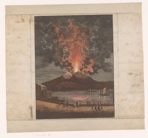 erupción de un volcán
