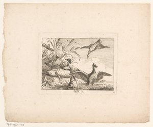 Paisaje con seis patos
Aves en paisajes (título de la serie)
