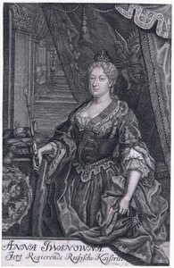 Retrato de la Emperatriz Anna Ioannovna (1693-1740) de Johann Georg Menzel
