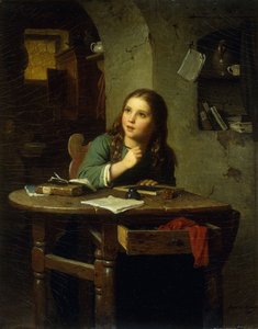 La joven colegiala, 1864 de Johann Georg Meyer
