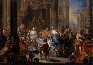 El festín de Cleopatra de Johann Georg Platzer