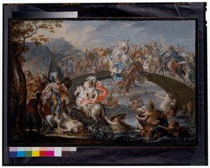 La batalla de las Amazonas de Johann Georg Platzer