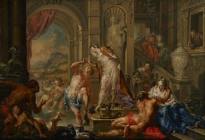 Los placeres de las estaciones: Verano, c.1730 (óleo sobre cobre) de Johann Georg Platzer