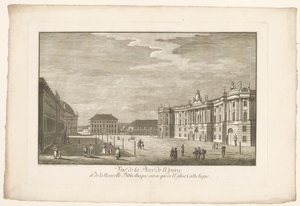 Vista de Bebelplatz en Berlín con la Alte Bibliothek y el Palacio Viejo y Sint-Hedwigskathedraal Vista de la Place de l