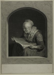 La Liseuse (Una mujer leyendo) de Johann Georg Wille