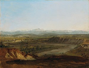 El Lechtal con vistas al Zugspitze de Johann Georg von Dillis