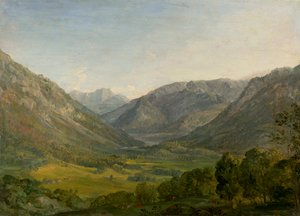 Valle de montaña (área cerca de Ruhpolding) de Johann Georg von Dillis