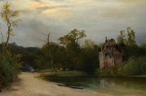 Parque en la madrugada de Johann Georg von Dillis