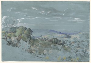 Las colinas de Umbría cerca de Perugia de Johann Georg von Dillis