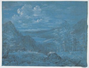 Vista del Ankl-Alpe y del Schliersee de Johann Georg von Dillis