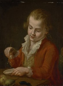 Chico con pompas de jabón de Johann Georg von Edlinger