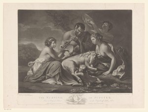 Júpiter amamantado por la cabra Amaltea
La enfermería de Júpiter (título en el objeto) de Johann Gerard Huck