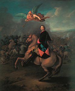 Pedro I en la batalla de Poltava, 1710s