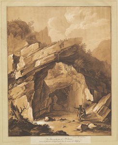 Vista de la Gruta por Heilbrunn, cerca de Salzburgo de Johann Gottlieb Prestel, after Schellinger