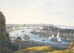 Vista de Dieppe, principios del siglo XIX de Johann Heinrich (after) Luttringshausen
