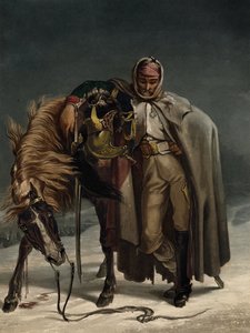 Dragón de la guardia suiza en la campaña rusa, ca 1812 de Johann Heinrich Bleuler