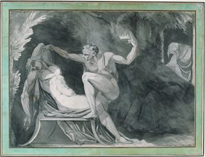 El rey danés es envenenado mientras duerme por su hermano de Johann Heinrich Füssli