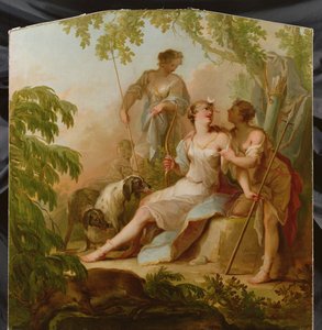 Diana descansando después de la caza de Johann Heinrich Keller