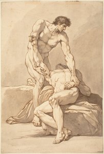 Dos hombres desnudos de Johann Heinrich Lips