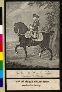 a caballo Federico II de Prusia