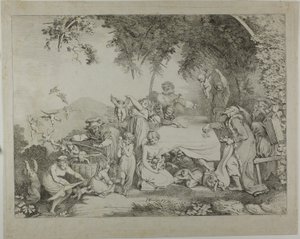 Subasta de los cupidos de Johann Heinrich Ramberg