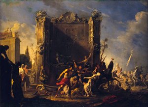 El rapto de las sabinas, 1630-1640 de Johann Heinrich Schoenfeld