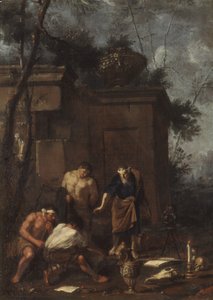 Cazadores de tesoros, 1660s de Johann Heinrich Schoenfeld