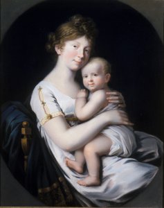 Princesa heredera Luise von Preussen con el príncipe heredero Friedrich Wilhelm IV, 1796 de Johann Heinrich Schroder