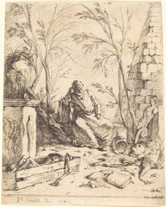Demócrito Meditando de Johann Heinrich Schönfeld