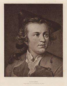 Gotthold Ephraim Lessing, dramaturgo y filósofo alemán (litografía) de Johann Heinrich Tischbein