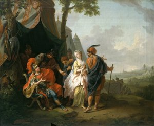 El rapto de Briseida en la tienda de Aquiles