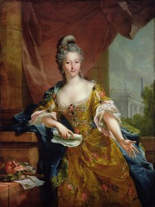 La actriz Mademoiselle Evrard, c.1770-80 de Johann Heinrich Tischbein