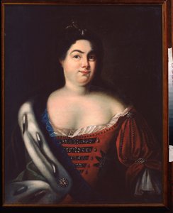 Retrato de la emperatriz Catalina I de Rusia (nee Marthe Helene Skavronskaia (1684-1727) (Retrato de la emperatriz Catalina I) - Pintura de Johann Heinrich Wedekin (1674-1736), óleo sobre lienzo, principios del siglo XVIII, arte alemán del siglo XVIII - Es de Johann Heinrich Wedekind