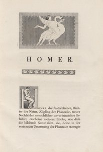 Homero Dibujado Según los Antiguos de Johann Heinrich Wilhelm Tischbein for authors Homer and Christian Gottlob Heyne